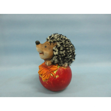 Apple Hedgehog Shape Ceramic Crafts (LOE2535-C12)